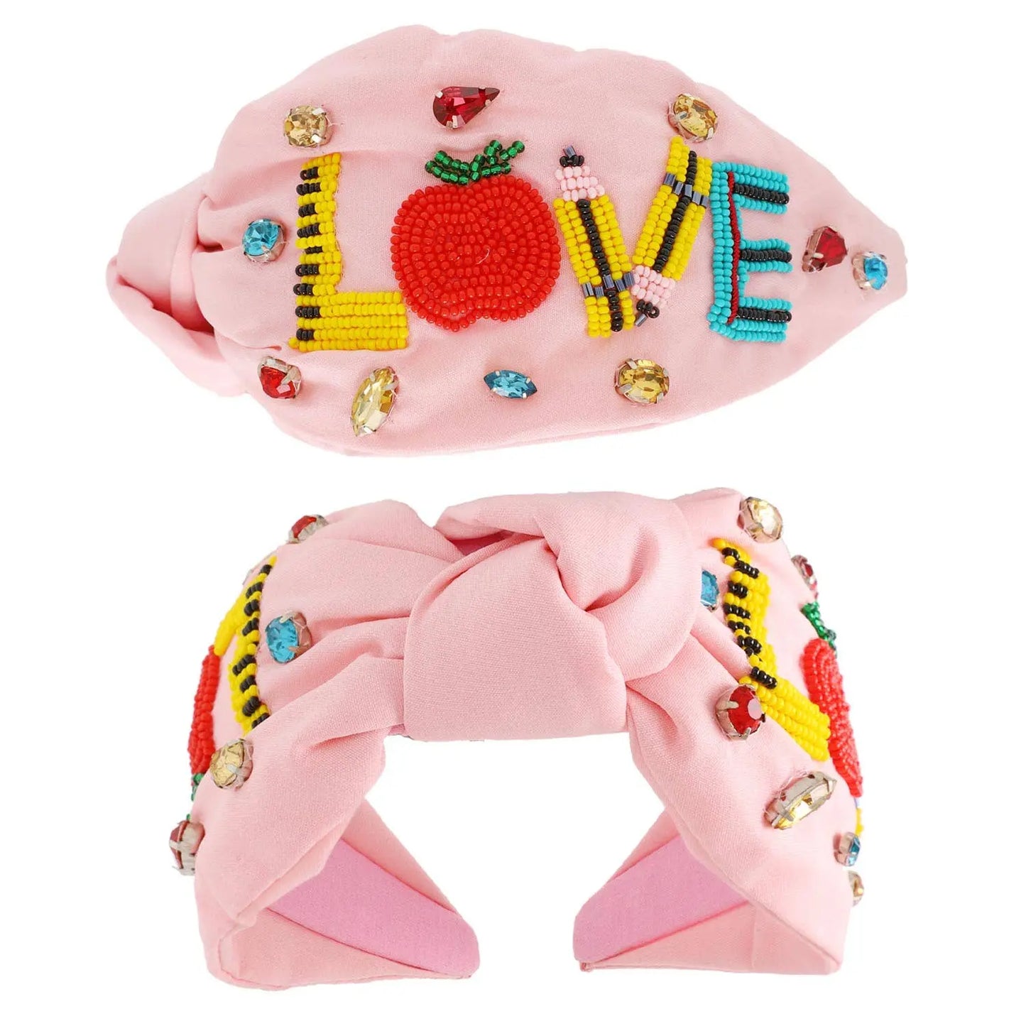 Teacher Appreciation Jeweled Knotted Headband SP Sophia Collection