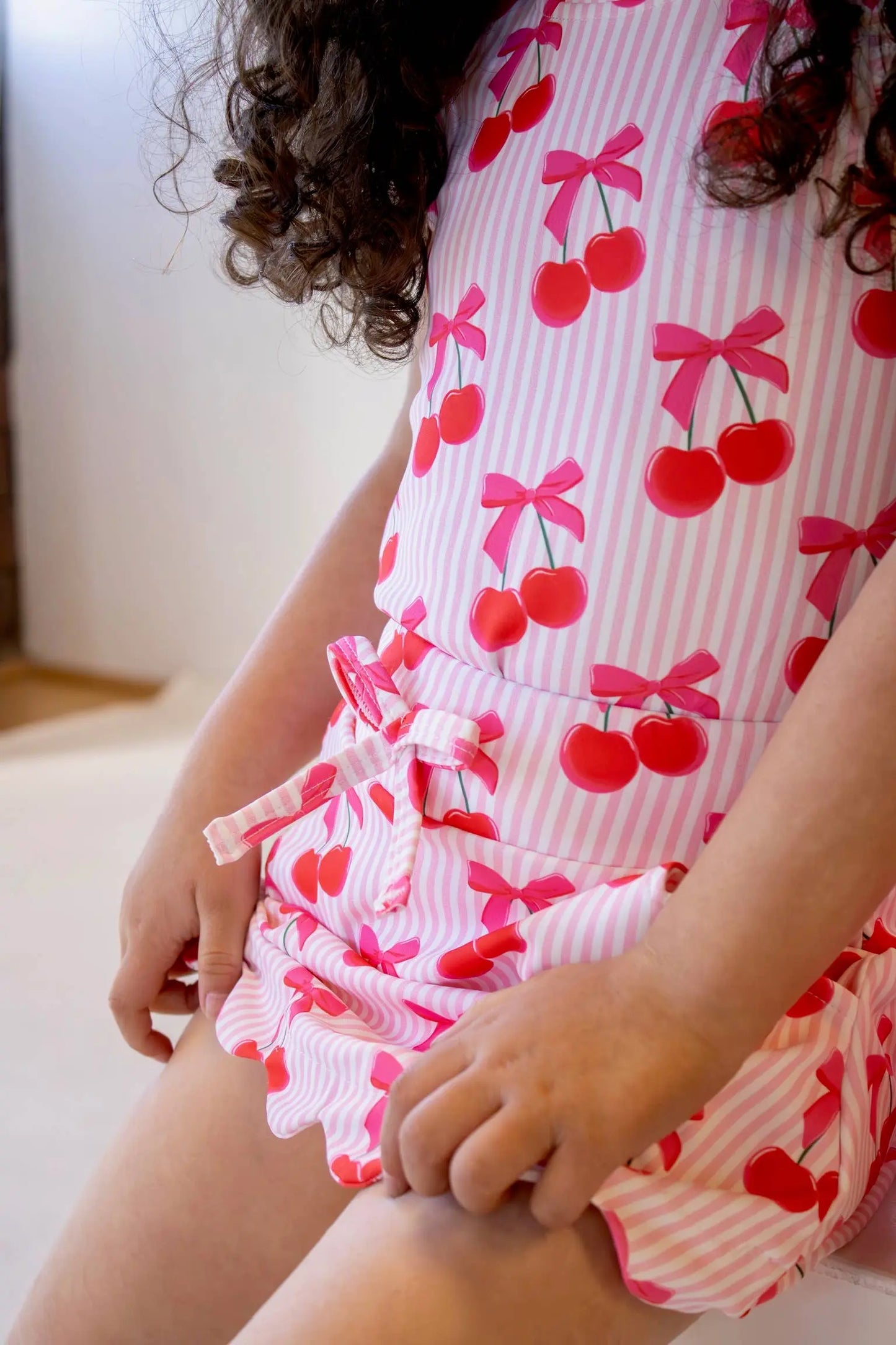 Scalloped Skirt Set- Cherry Pop Wild Luxe