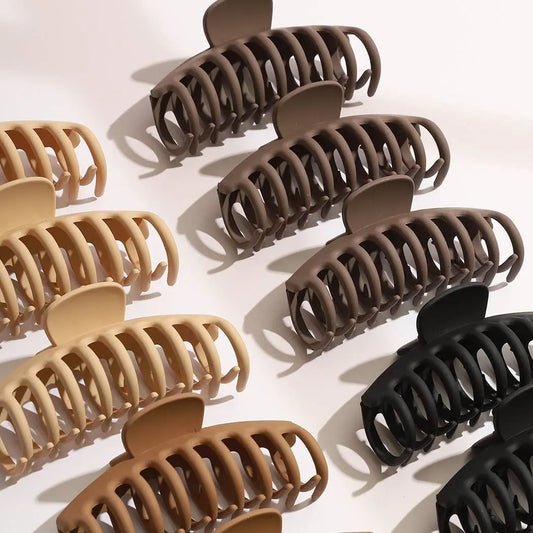 Solid Colored Oval Large Hair Claw Clips - Branded By Barta