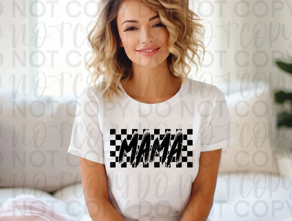 Mama Checkered Black - Branded By Barta