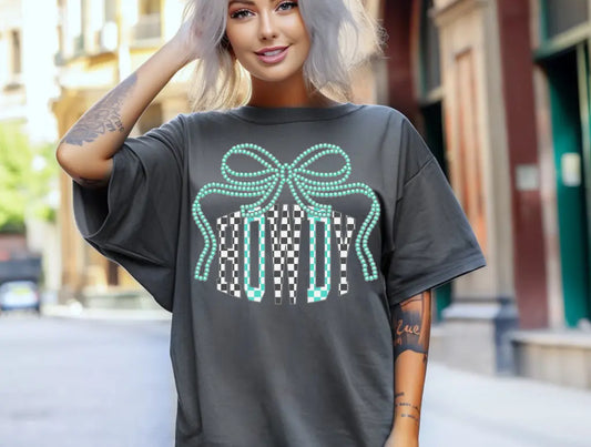 Howdy Turquoise Bow brandedbybarta