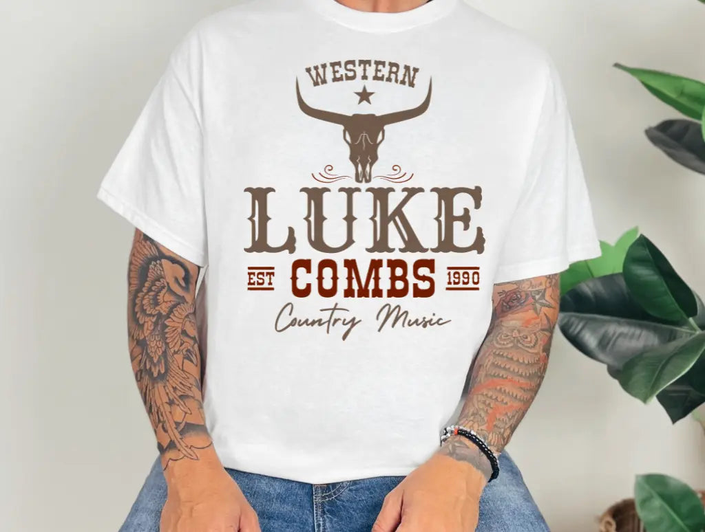 LC- Country Music- CC White- Graphic Tee - Branded By Barta