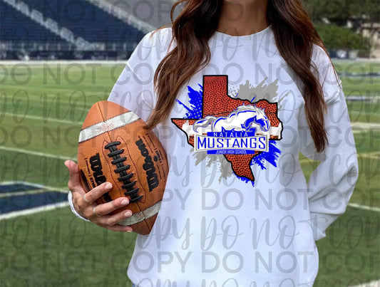 Mustangs FB Texas Tee - Branded By Barta