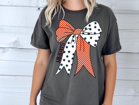 Wildcats  Red & Blue Bow brandedbybarta