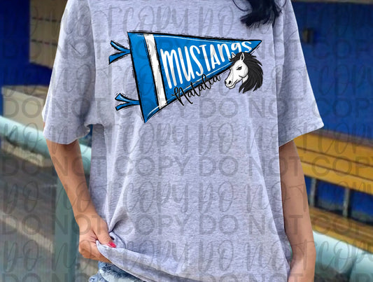 Mustangs Pennant - Branded By Barta