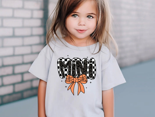 Mini Checkered Basketball Bow - Branded By Barta