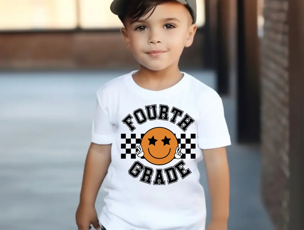 Fourth Grade Smiley Orange brandedbybarta