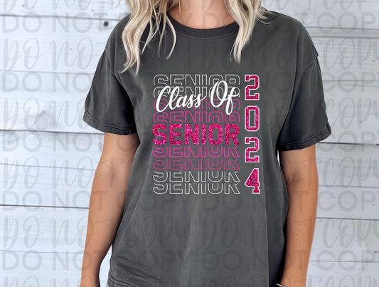 Class Of Senior 2024 Pink