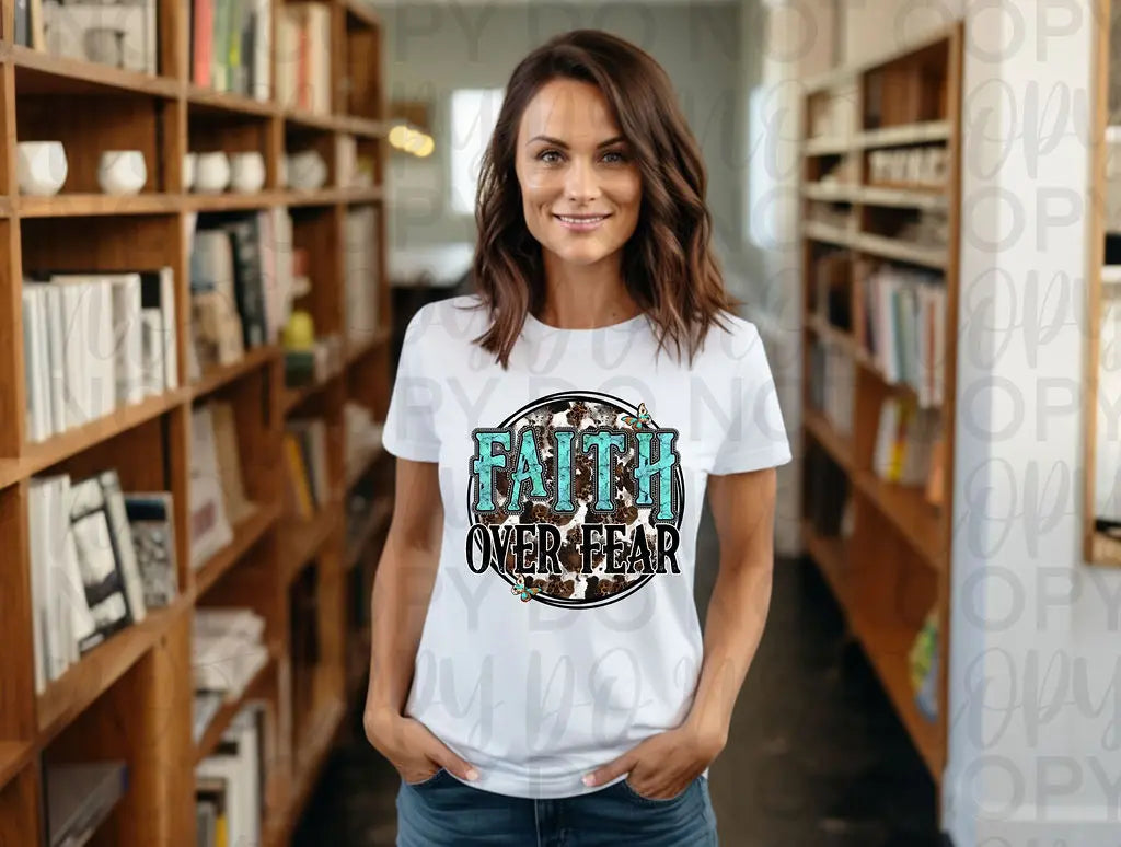 Faith Over Fear Cowhide - Branded By Barta