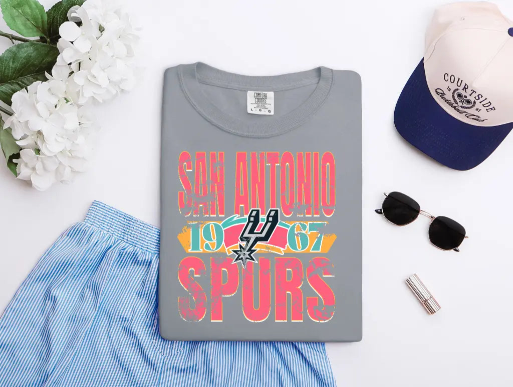 SA Spurs Basketball Retro 1967 brandedbybarta
