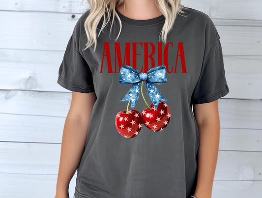 America Cherries Graphic Tee - Branded By Barta