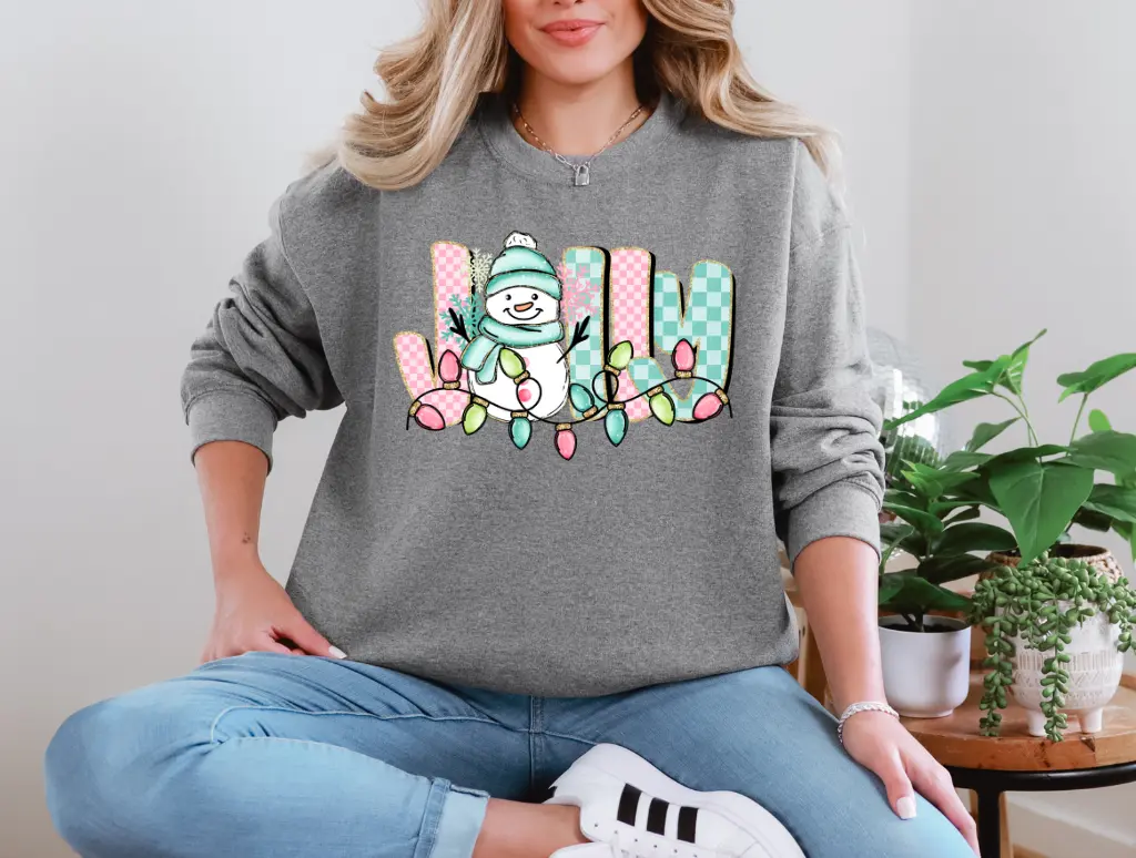 Checkered Jolly Snowman brandedbybarta