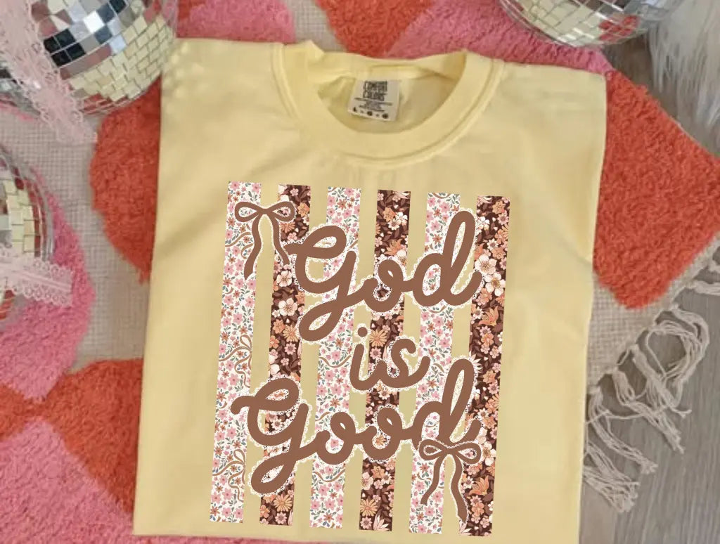 Stripped Floral God Is Good brandedbybarta