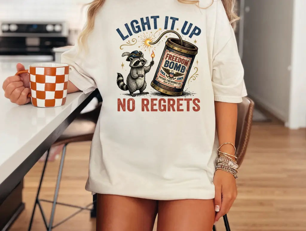 Light It Up Racoon Patriotic brandedbybarta