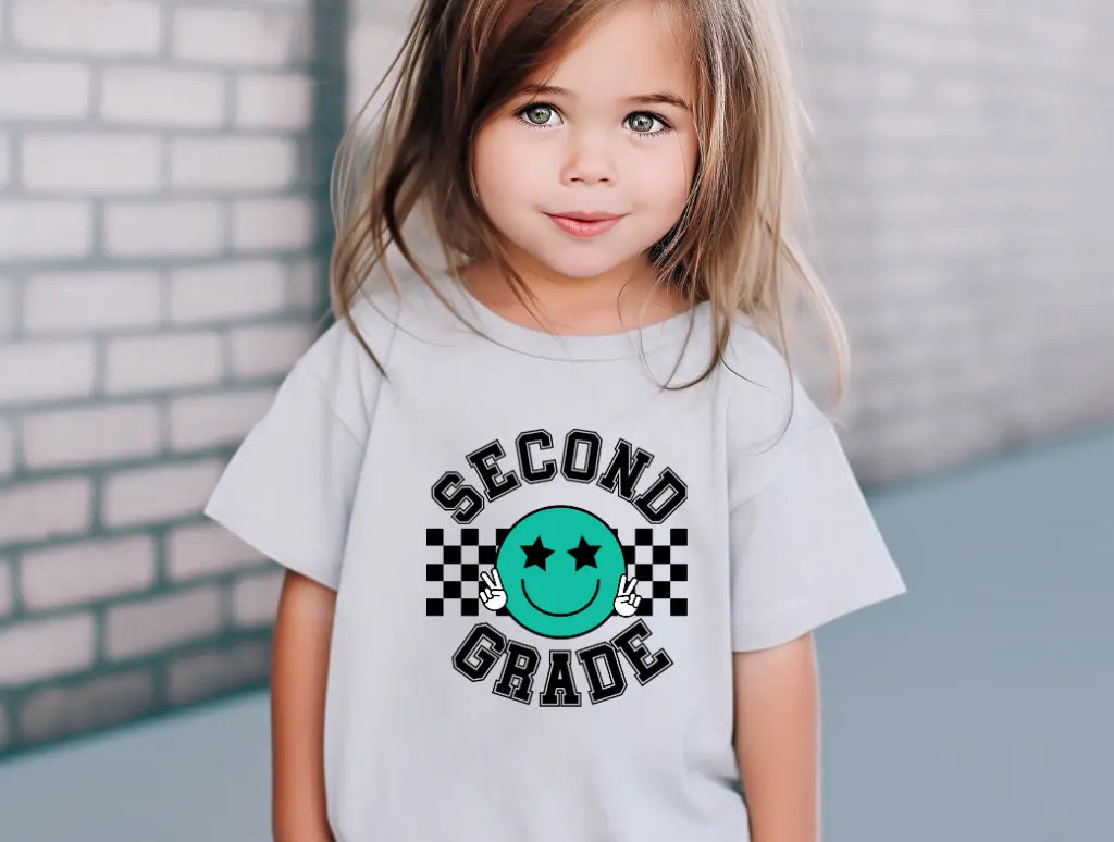 Second Grade Smiley Teal brandedbybarta