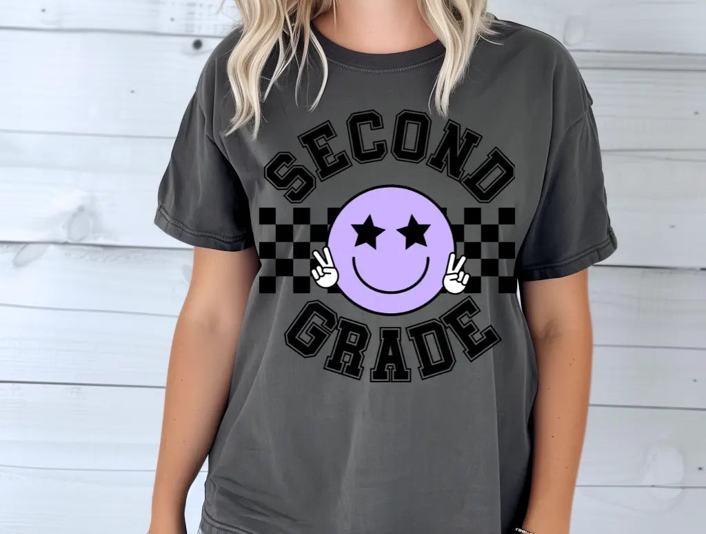 Second Grade Smiley Purple brandedbybarta