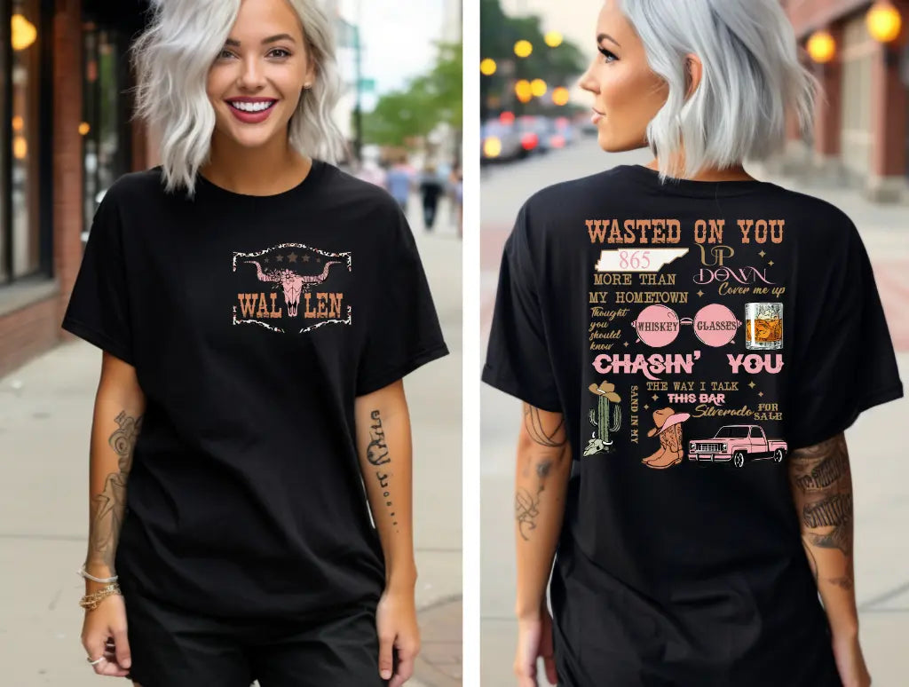 MW- Song Collage- CC Black- Graphic Tee - Branded By Barta