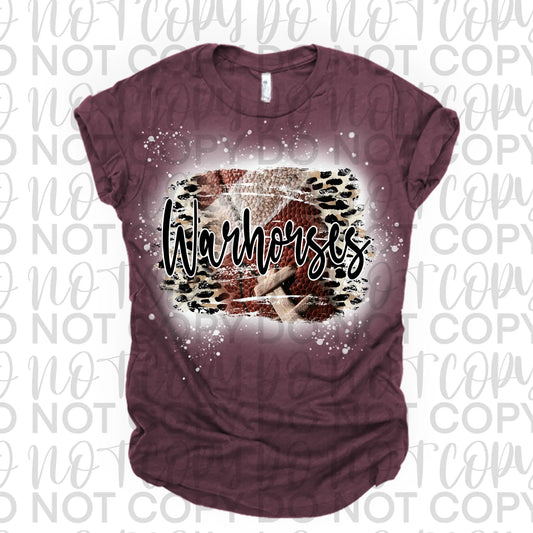 Warhorses FB Leopard Bleached Tee - Branded By Barta