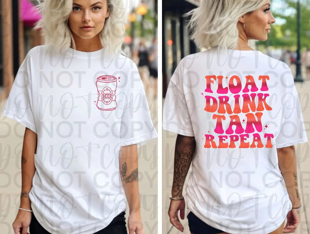 Beer - Float Drink Tan Repeat - Branded By Barta