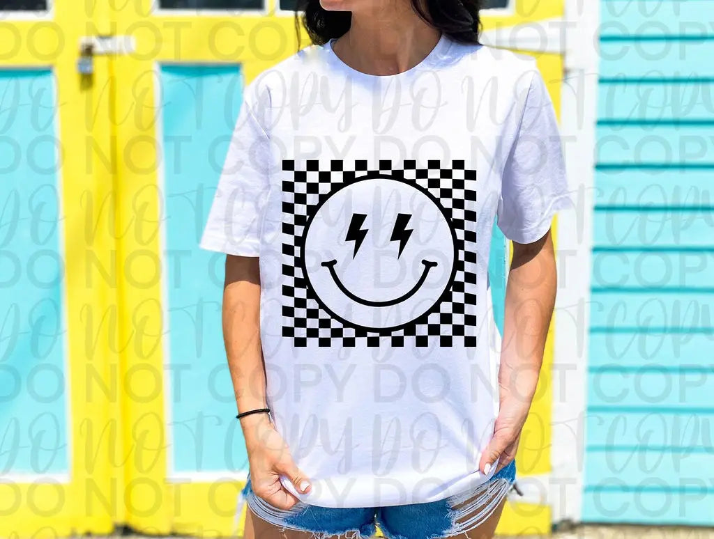 Checkered Smiley Face - Branded By Barta