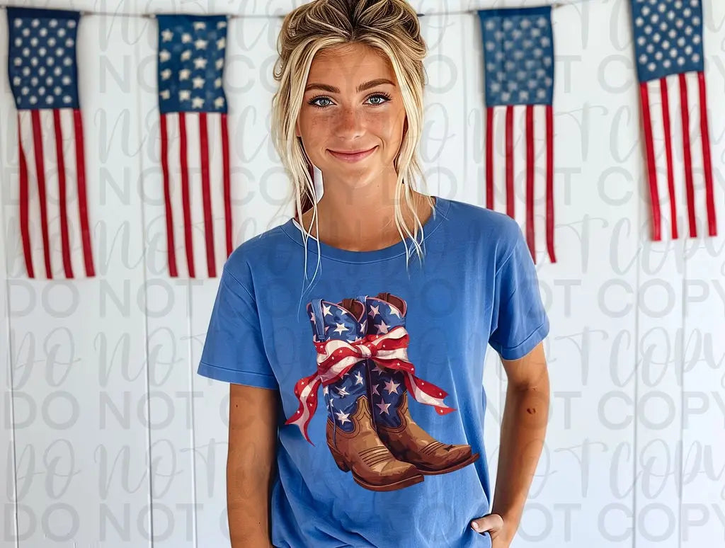 Red White Blue Cowboy Boots - Branded By Barta