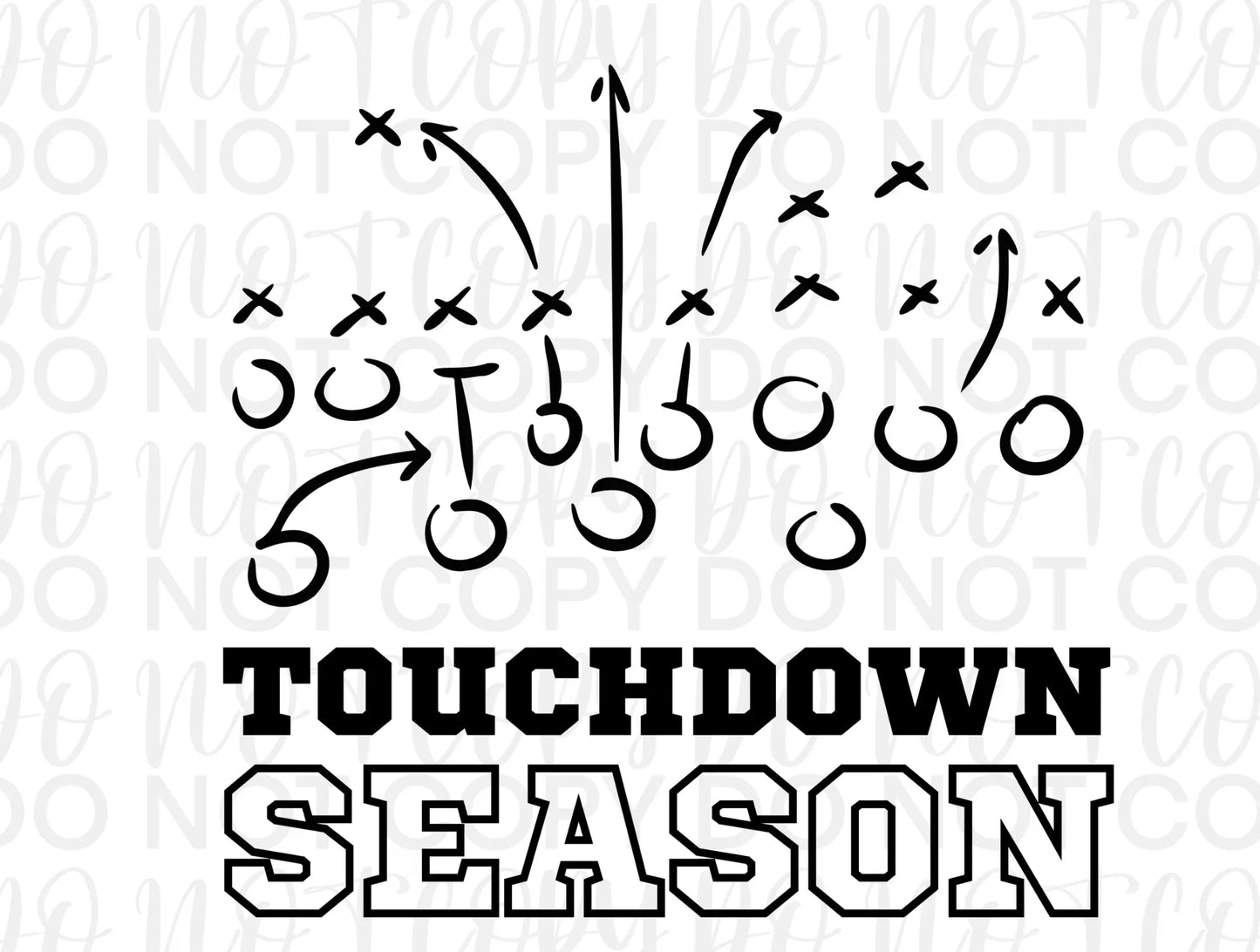Touchdown Season Screen Print Black - Branded By Barta