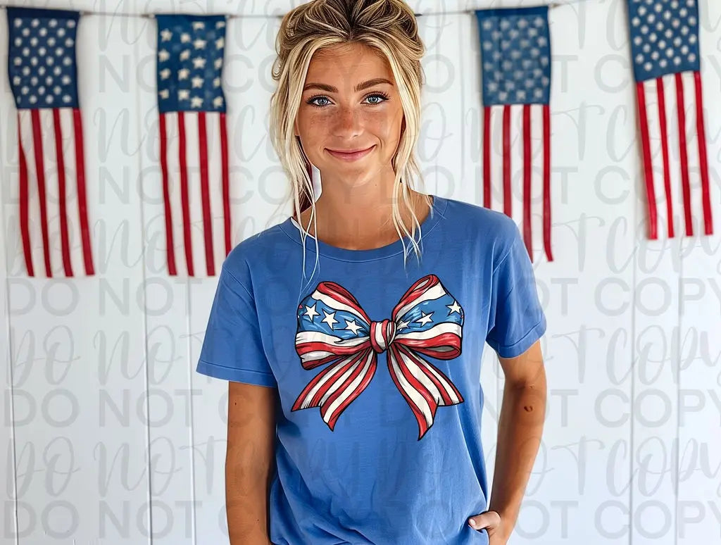 Red White Blue Bow - Branded By Barta
