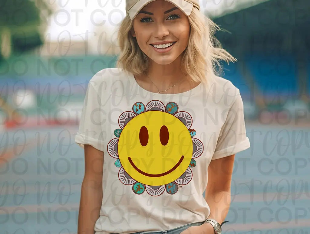 Rustic Teal Smiley Face - Branded By Barta