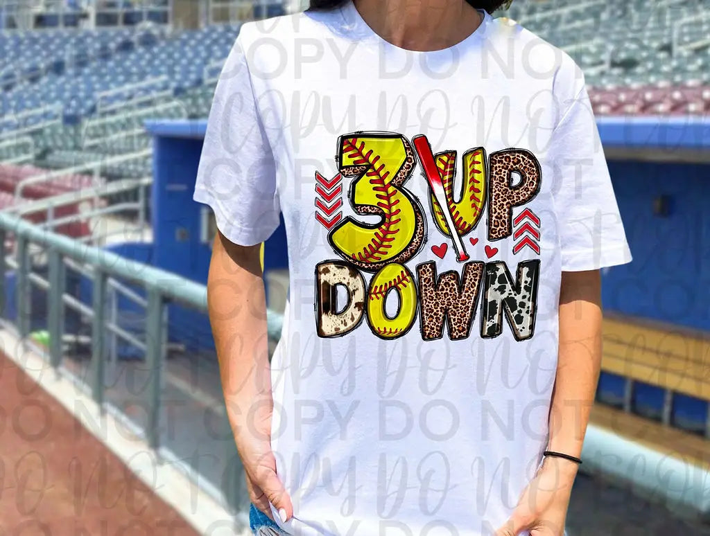 3 up 3 down softball - Branded By Barta
