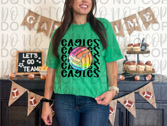 Eagles Colorful Volleyball - Branded By Barta