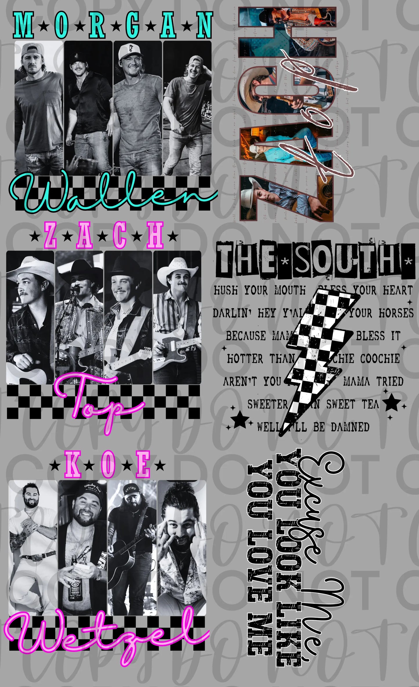 Country Music Premade Gang Sheet - Branded By Barta