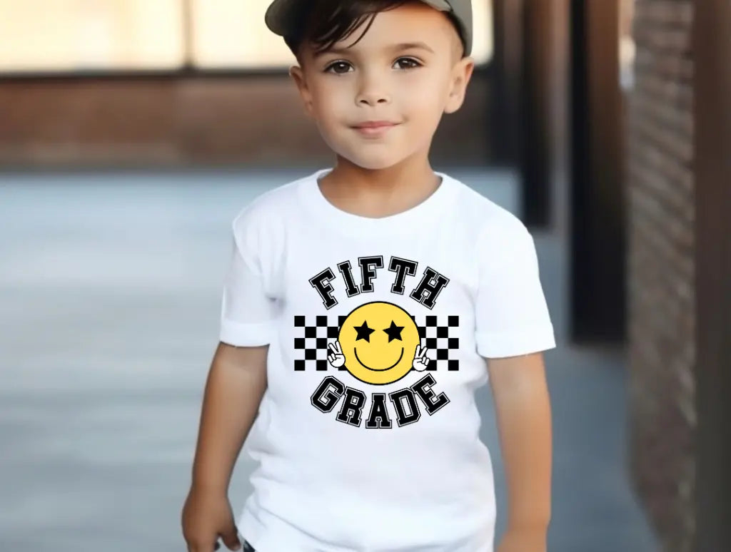 Fifth Grade Smiley Yellow brandedbybarta