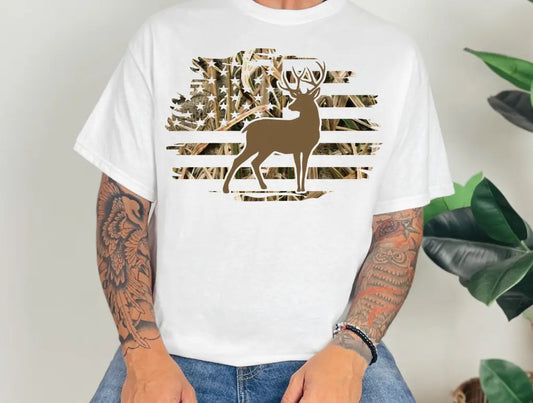 Camo Deer Flag brandedbybarta