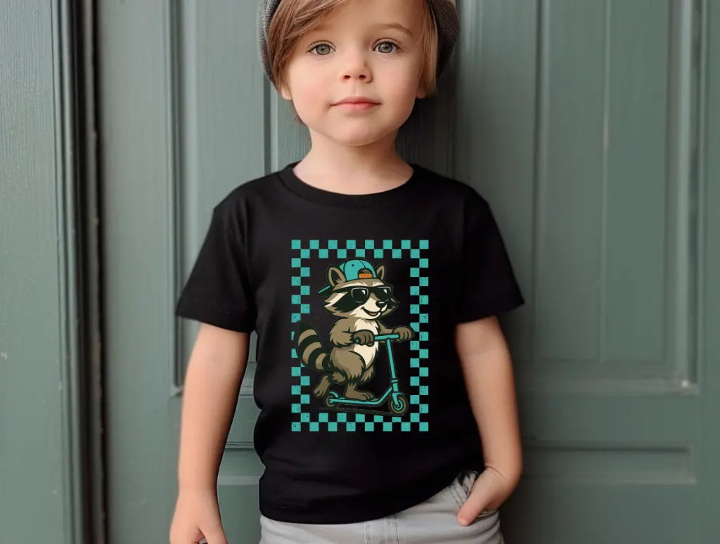 Checkered Racoon Boy Branded By Barta