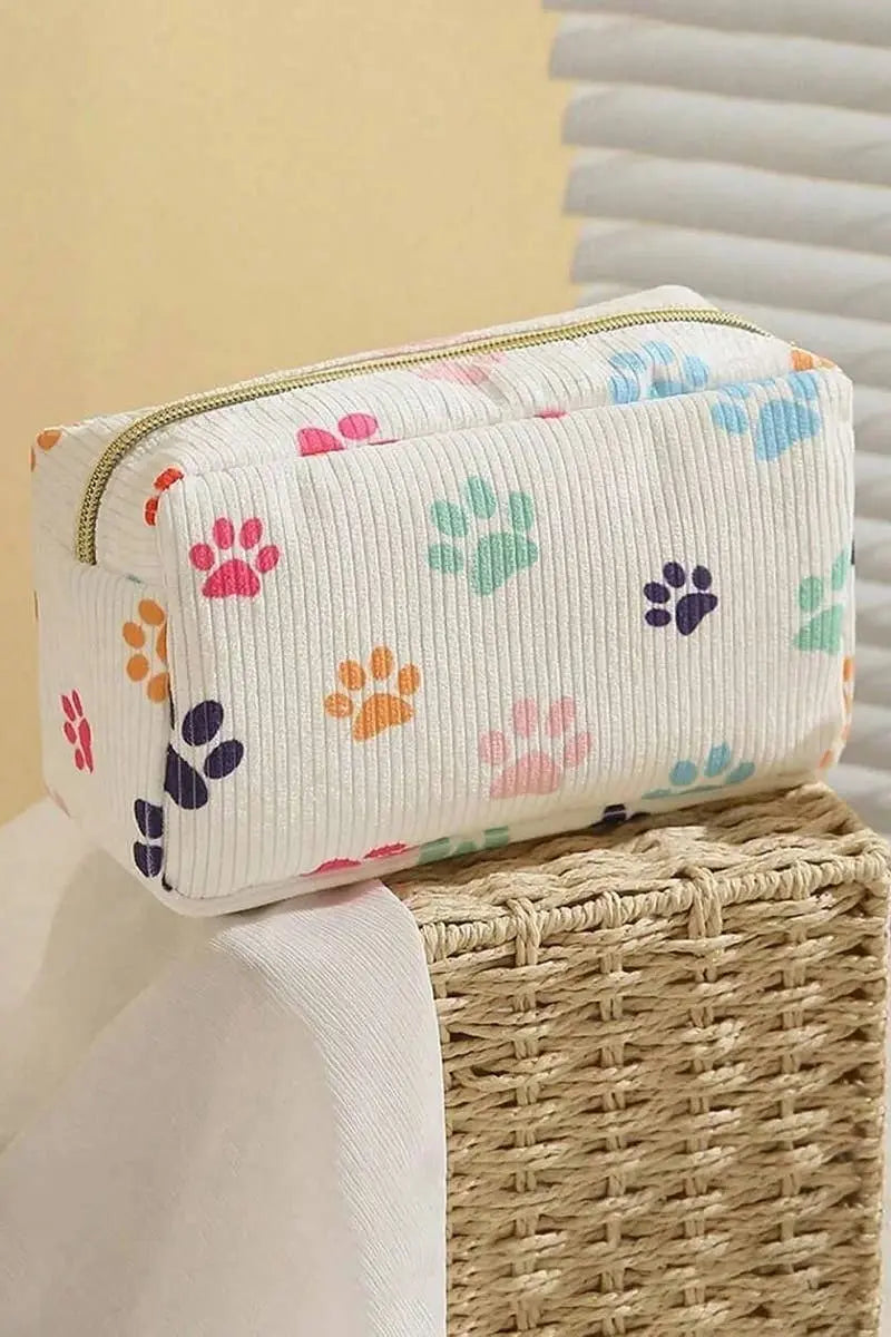 Corduroy Cosmetic Pouch Bag - Branded By Barta