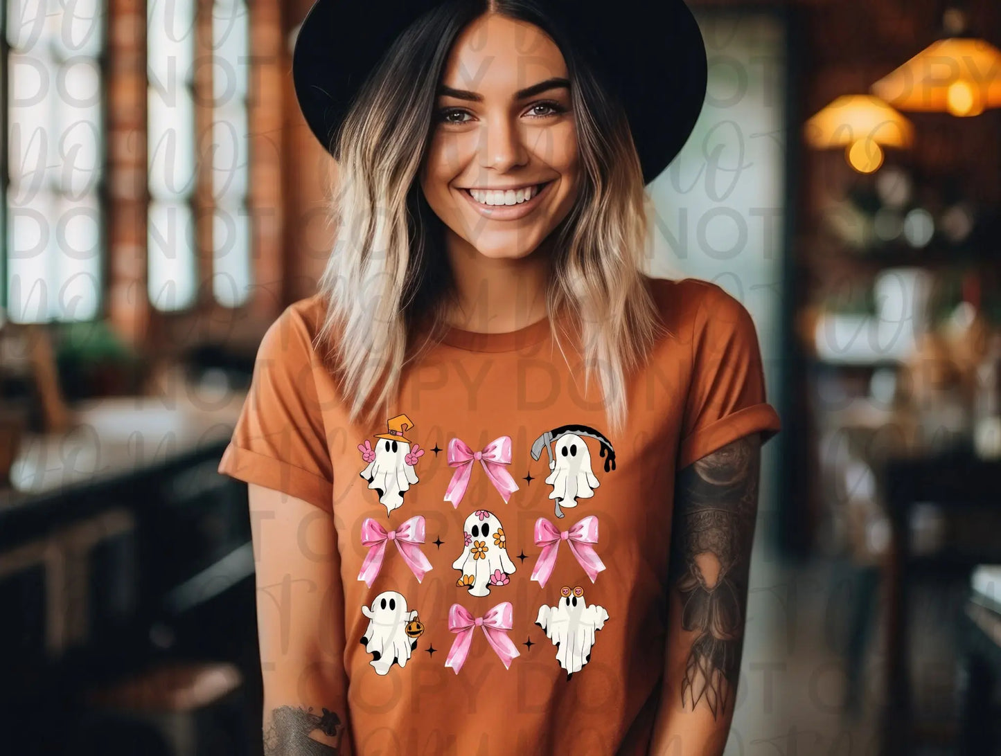 Ghost collage with pink bow - Branded By Barta