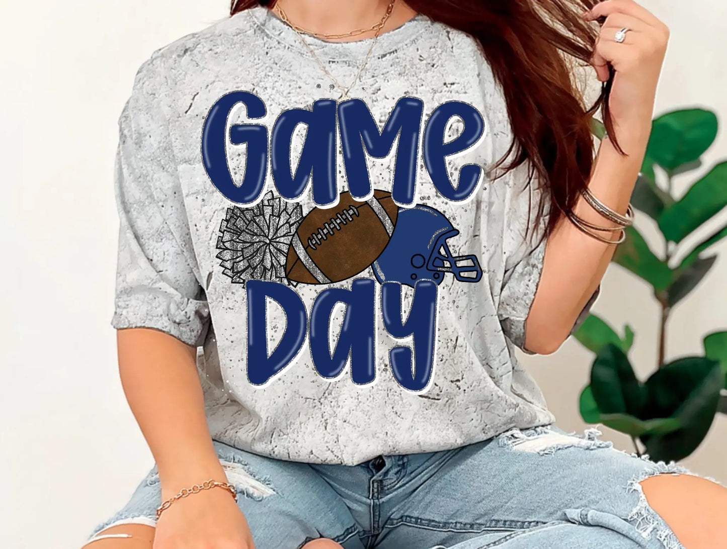 Blue Game Day Football brandedbybarta