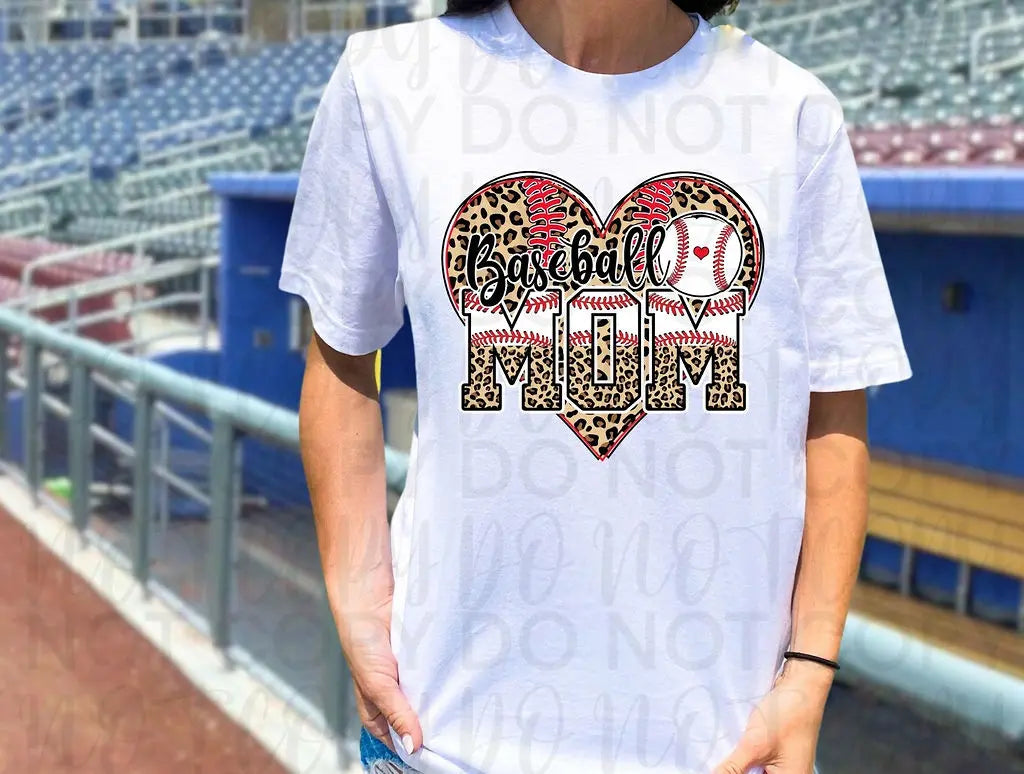 Baseball Mom Heart - Branded By Barta