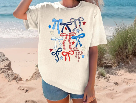 Coquette Bows red White Blue brandedbybarta