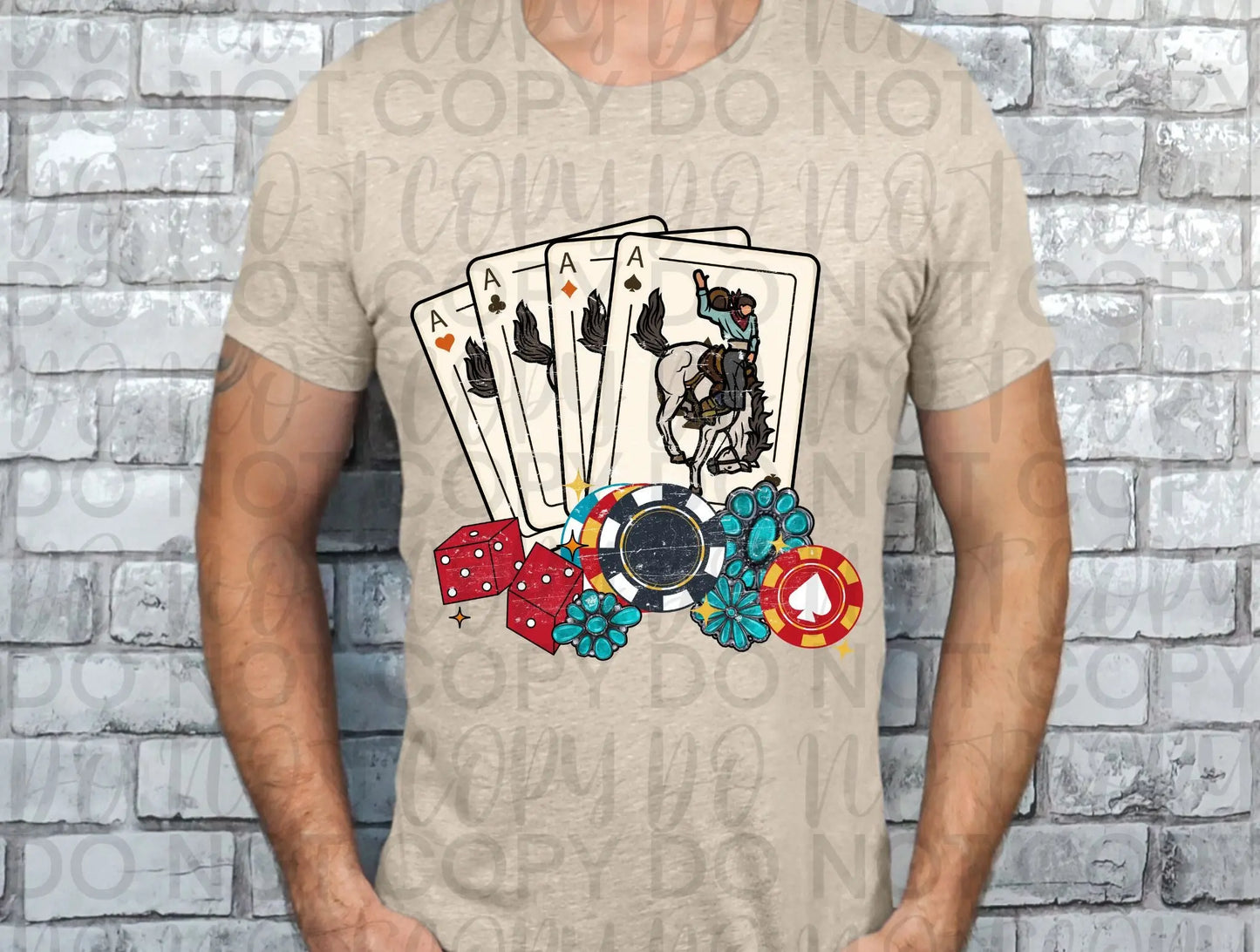 Western cards with dice - Branded By Barta