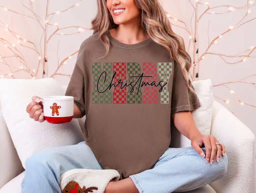 Checkered Merry Christmas brandedbybarta