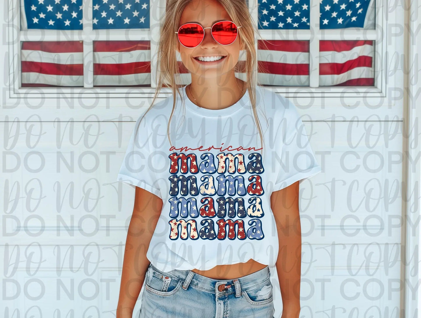 Mama stacked 4th of July - Branded By Barta