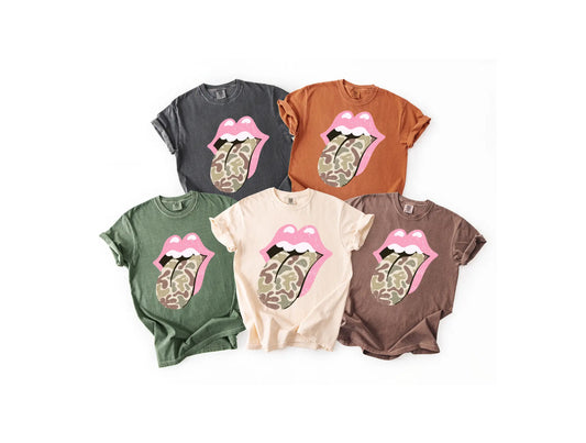 Camo Tongue Graphic Tee Branded By Barta