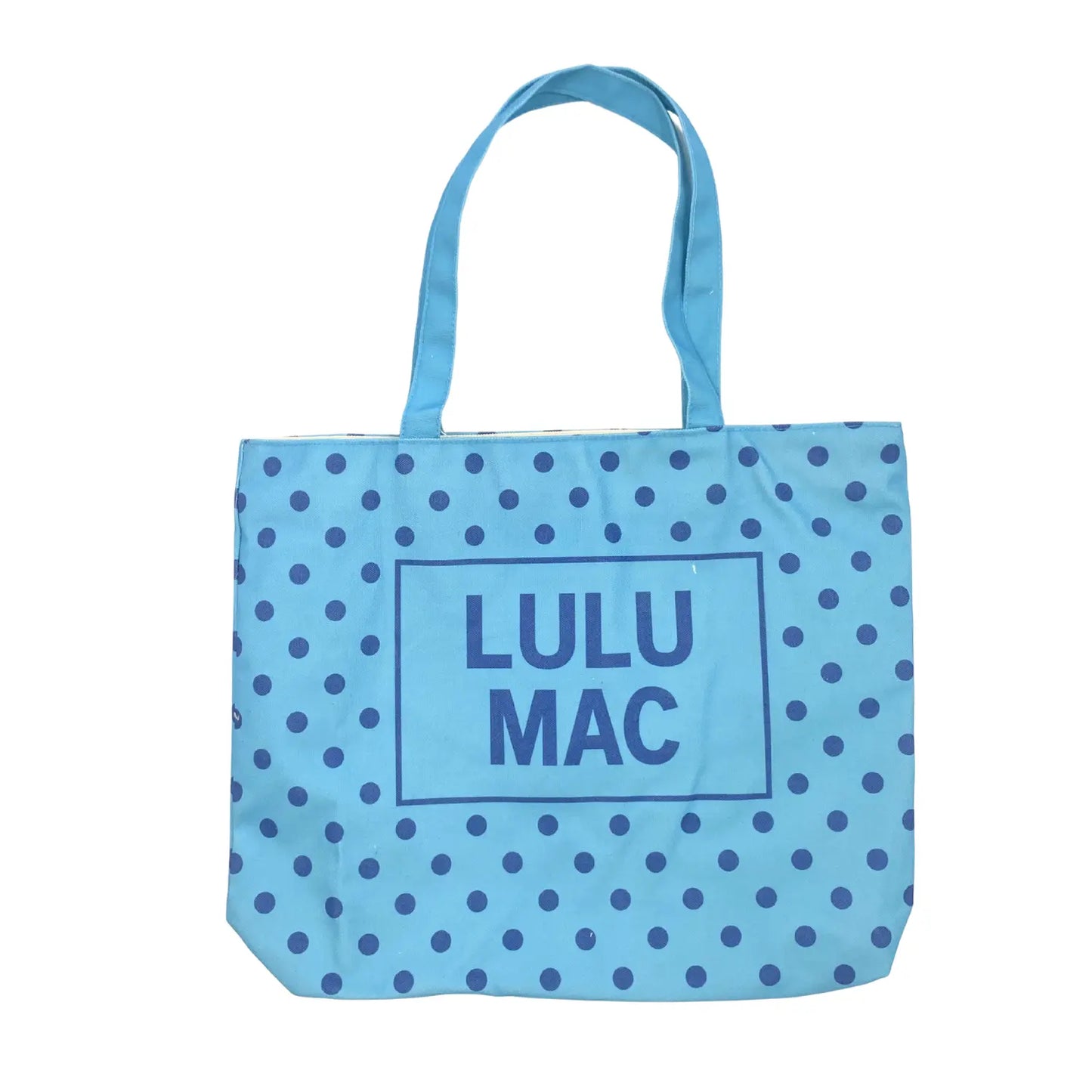 Lulu Mac Canvas Tote PD-BG-1002-Navy Dot on Blue Girlie Girl Originals