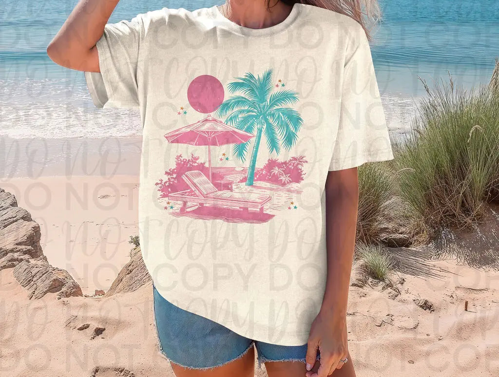 Beach Day pink chair - Branded By Barta