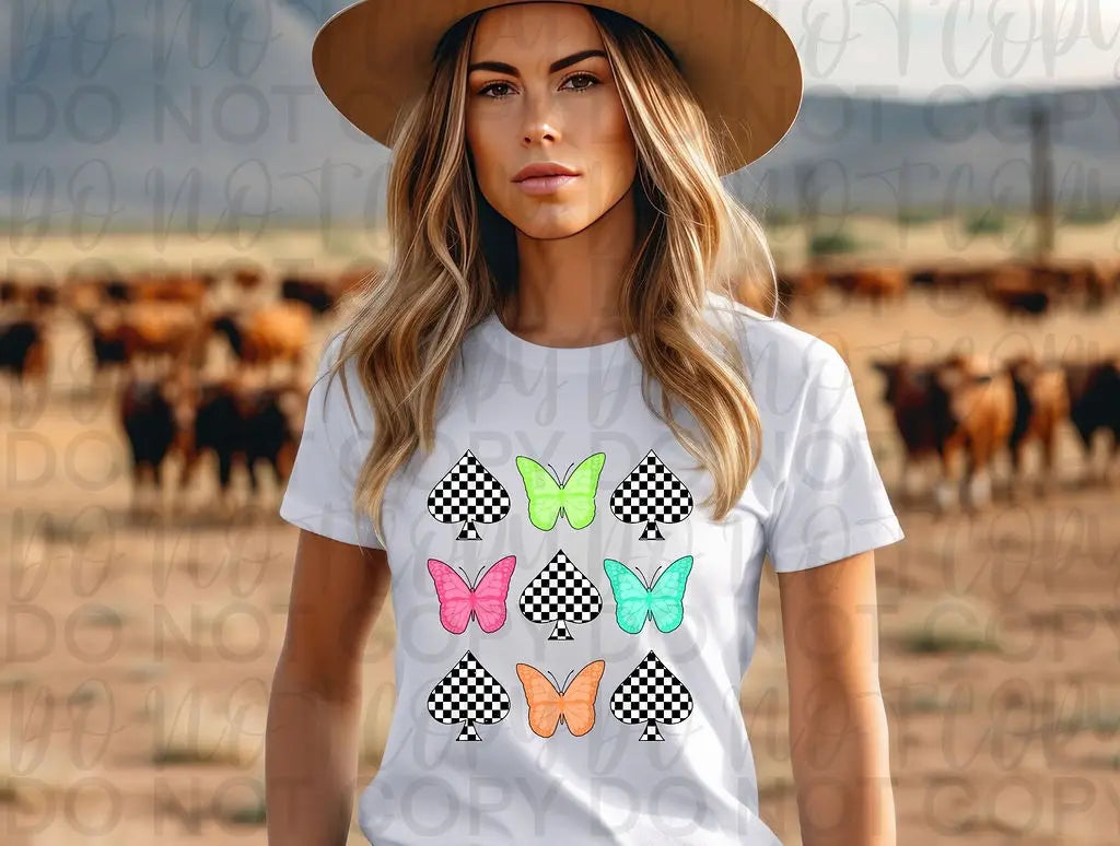 Colorful Spades With Butterflies - Branded By Barta