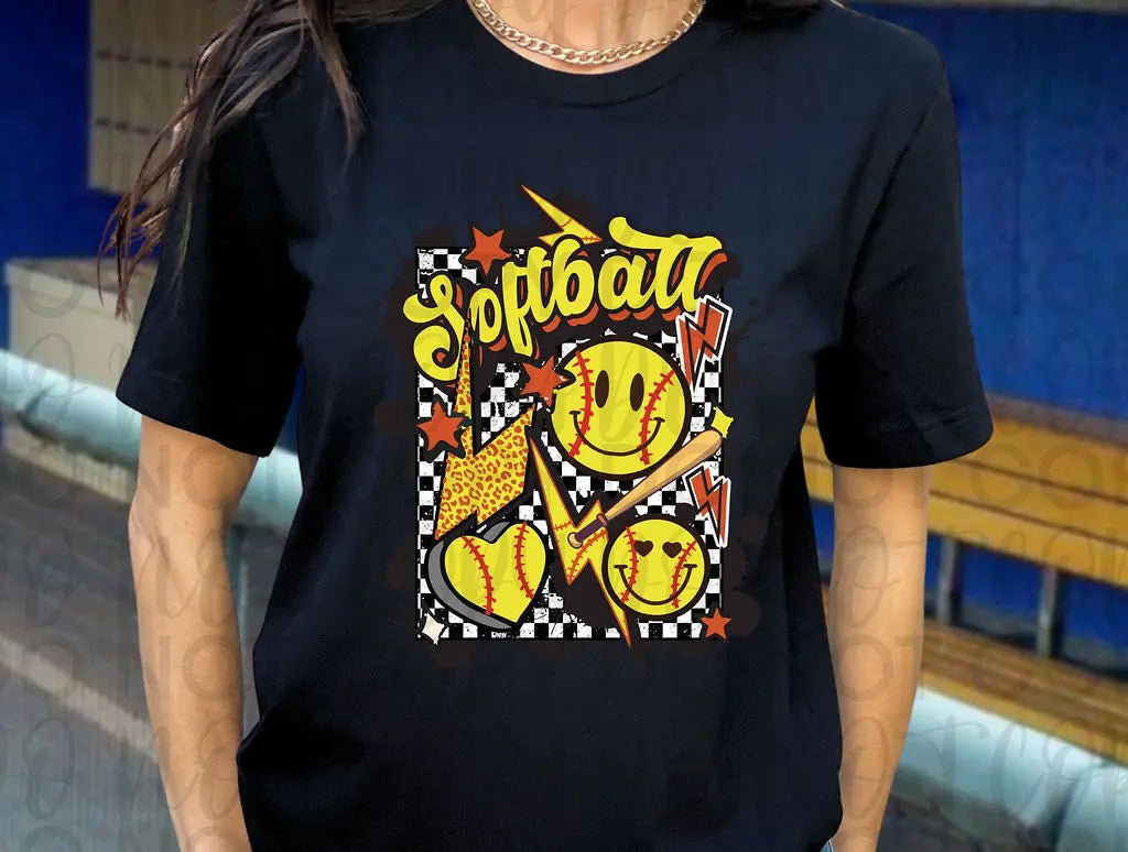 Softball Retro Smiley - Branded By Barta