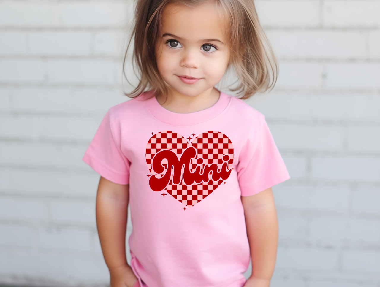 Checkered Heart Mini