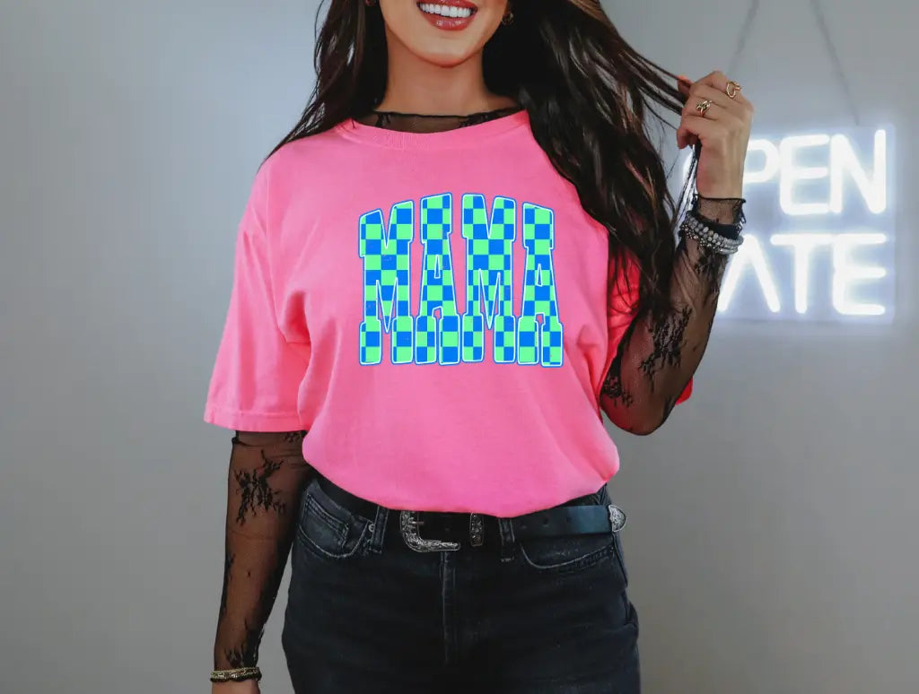 Varsity Neon Mama brandedbybarta