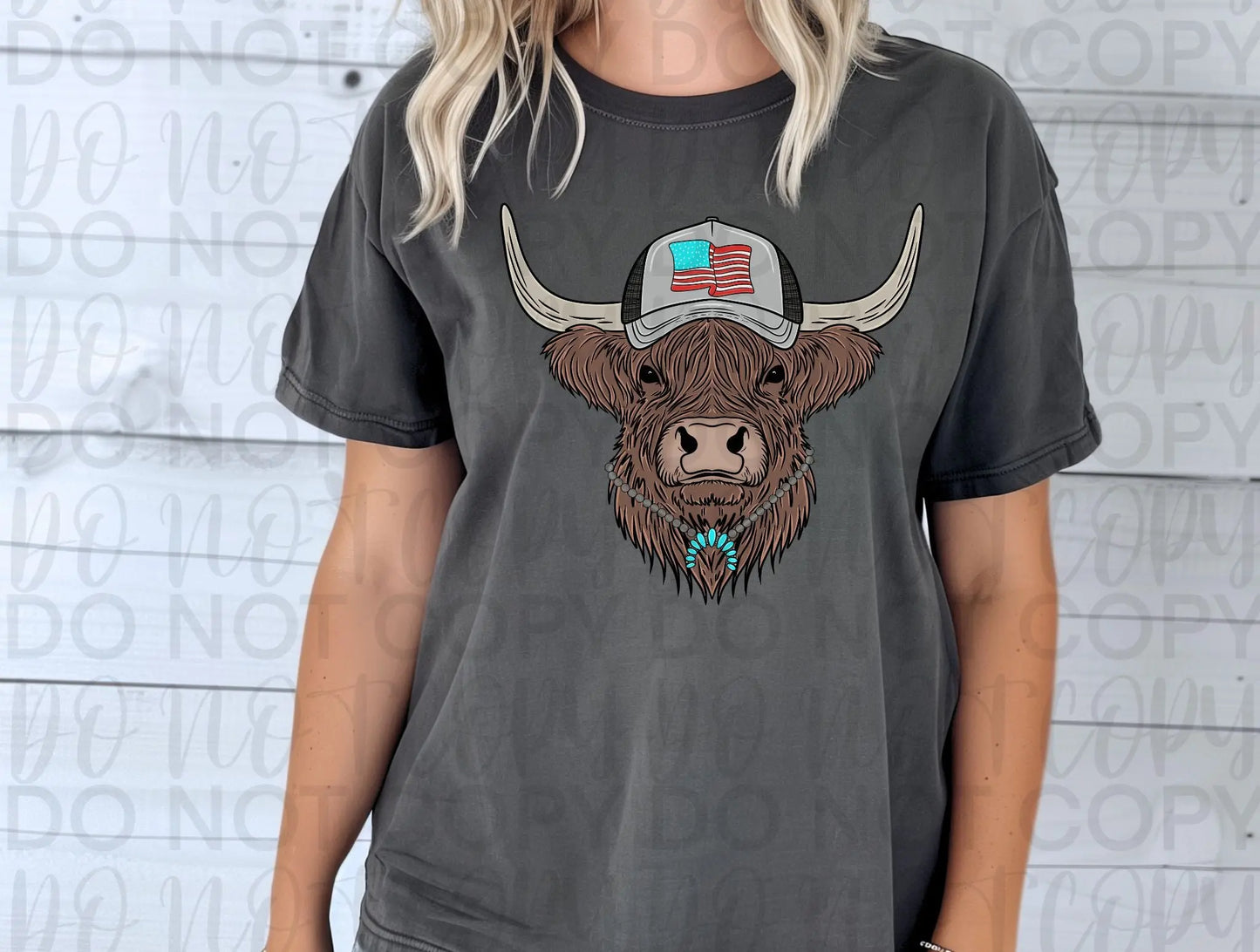 Cow with hat and turquoise necklace - Branded By Barta